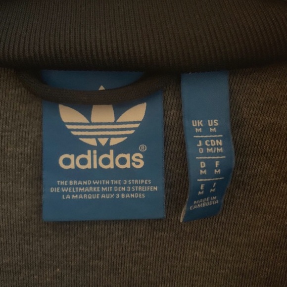 Red white and navy blue Adidas zip up jacket - Picture 2 of 3